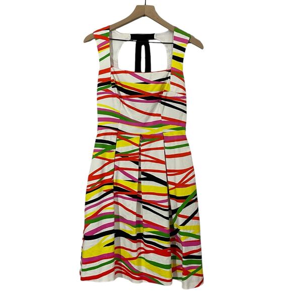 David Meister Multicolor Sleeveless Fit and Flare Dress - 2 - Picture 1 of 13